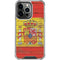 Spain Flag Dark Wood iPhone 14 Pro Clear Case